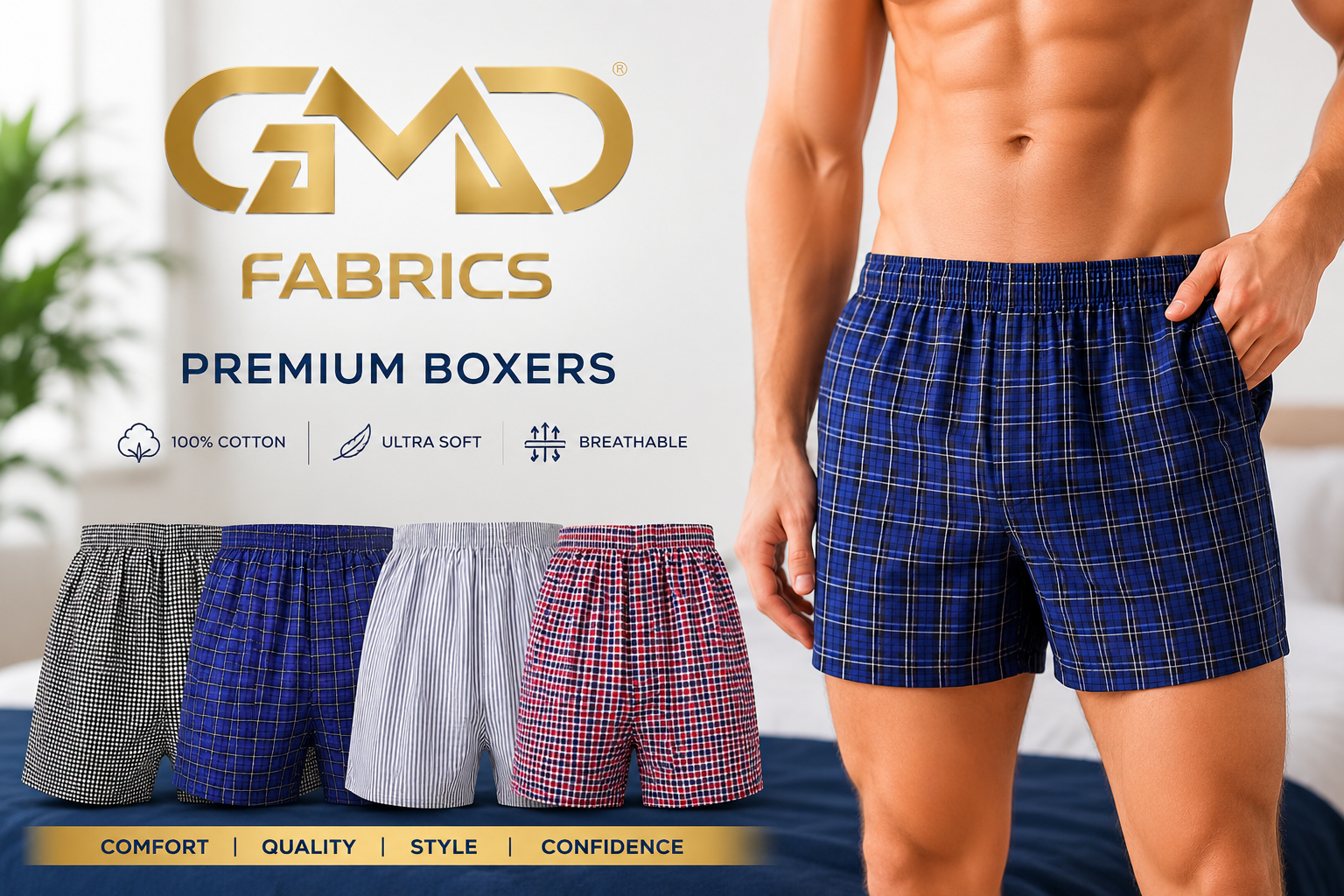 Premium Boxers — Multi Check