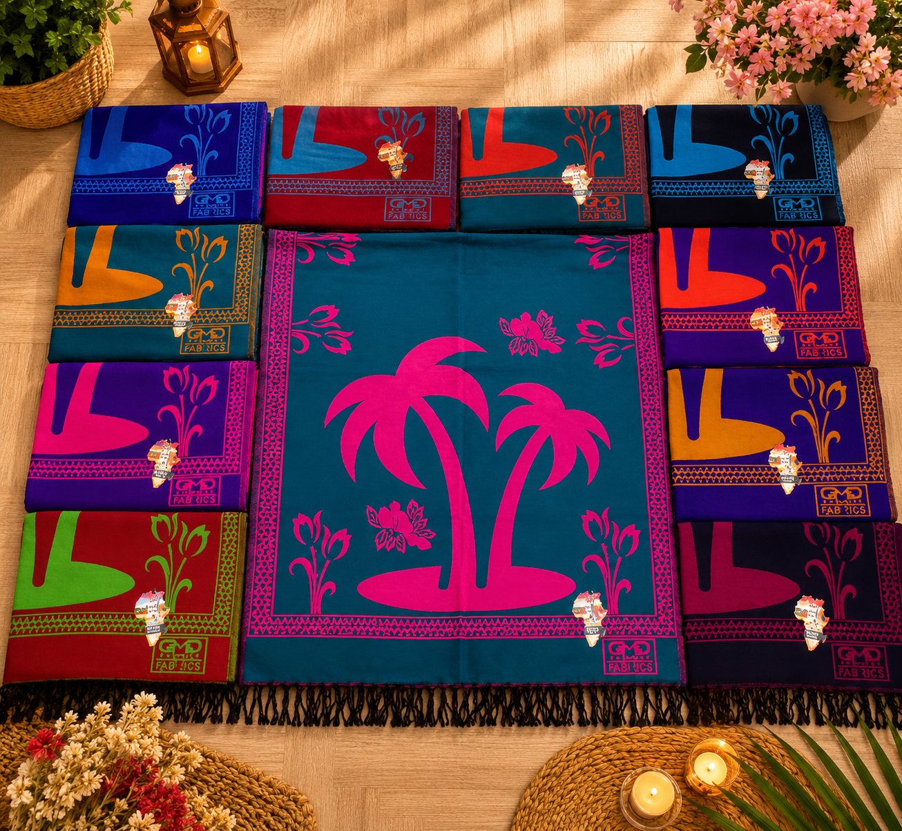 Palm Print Shawls